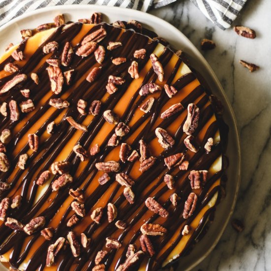 Gluten-free Turtle Cheesecake