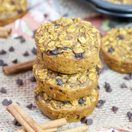 Pumpkin Baked Oatmeal Cups