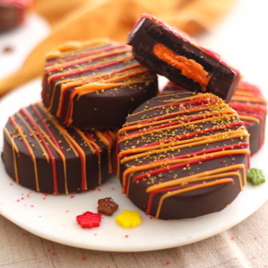 Fall Chocolate Covered Oreos