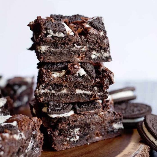 Stuffed Oreo Brownies