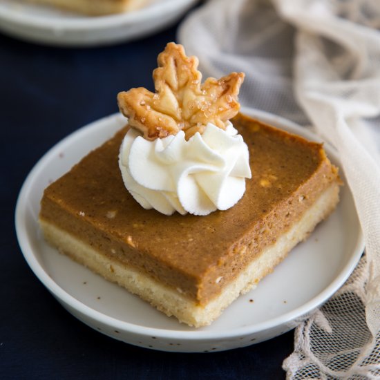 Pumpkin Pie Shortbread Bar