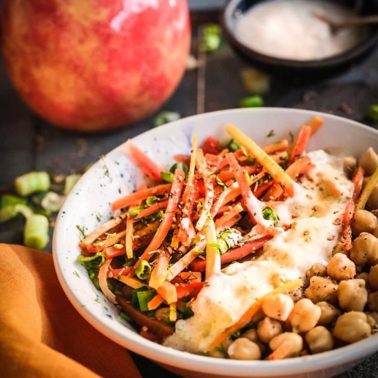 mediterranean carrot and bean salad