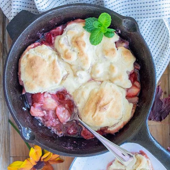 Skillet Strawberry Cobbler with …