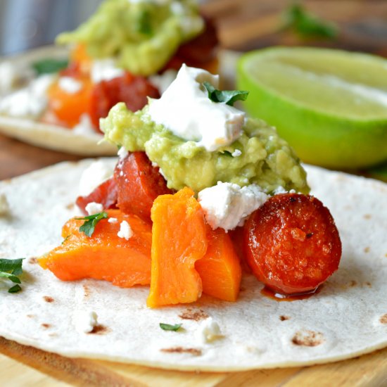 Pumpkin & Chorizo Tacos