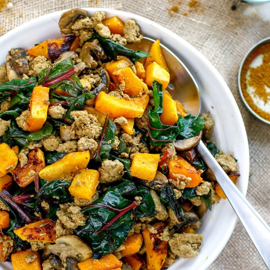 Turkey Breakfast Butternut Bowl