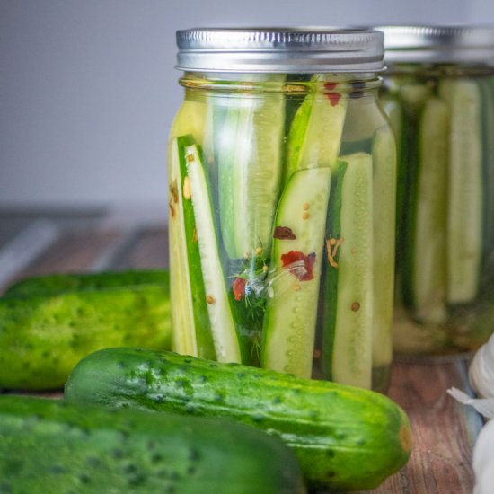 Easy Refrigerator Dill Pickles