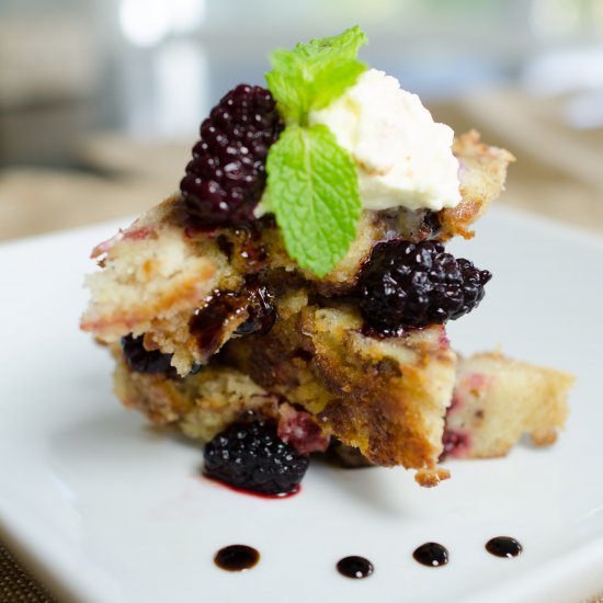 GF Blackberry Bread Pudding