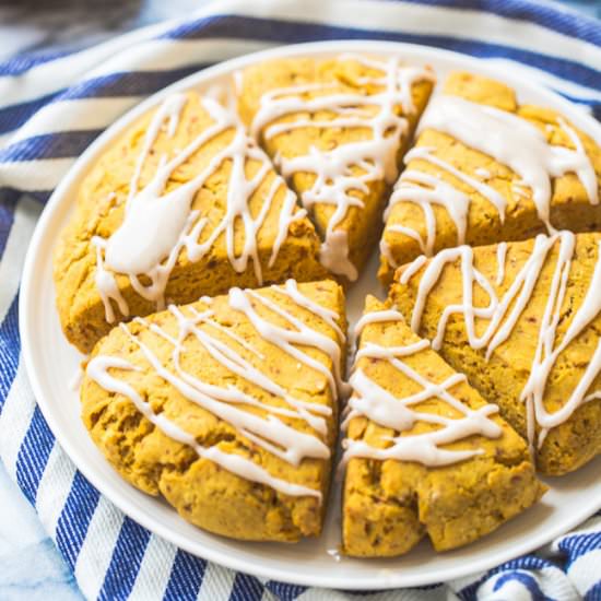 Gluten Free Vegan Pumpkin Scones