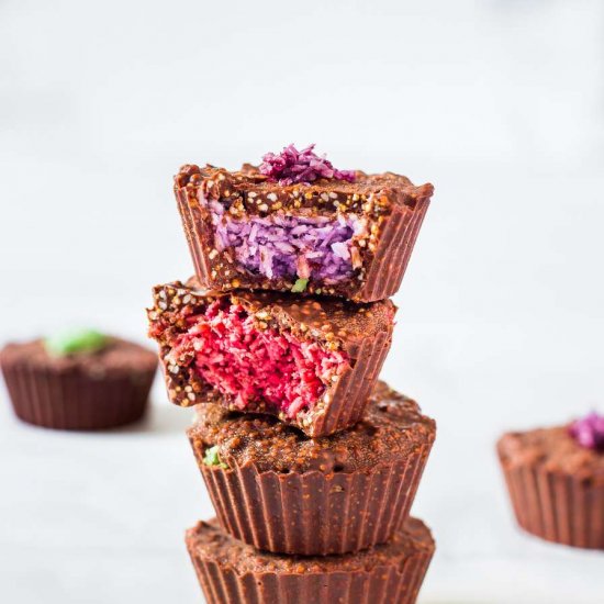 Rainbow Coconut Crunch Cups