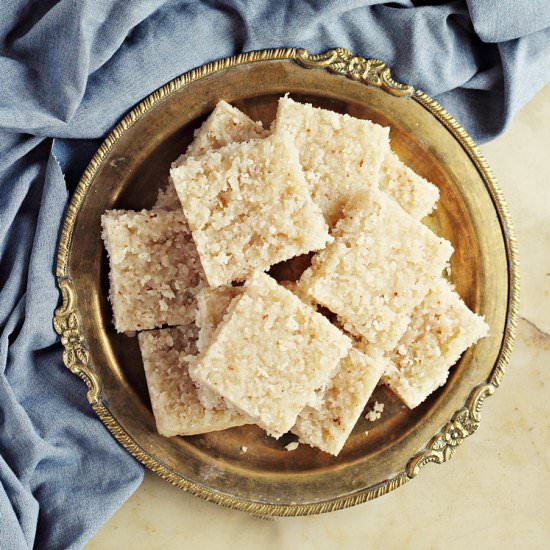 Thengai Burfi or Coconut Fudge