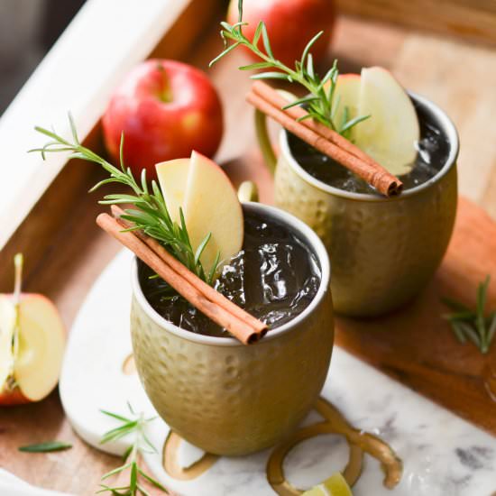 Spiced Apple Cider Mules