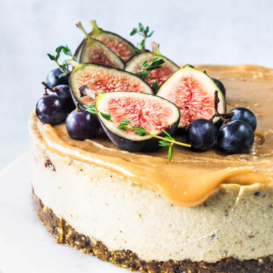 Fig and Pistachio Vegan Cheesecake