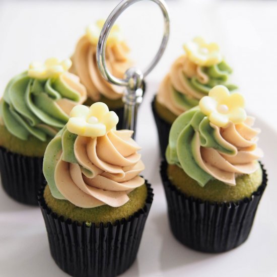 Pandan Butter Cupcakes