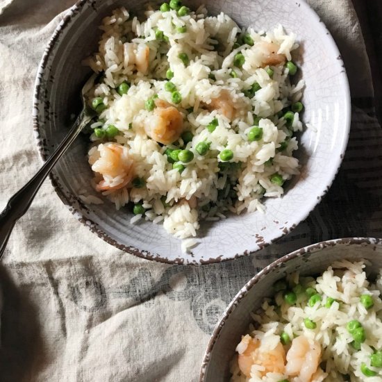 Jasmin Rice Shrimp Scampi