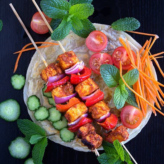 Spicy paneer tikka