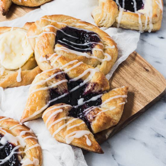 Blueberry Cream Cheese Danishes