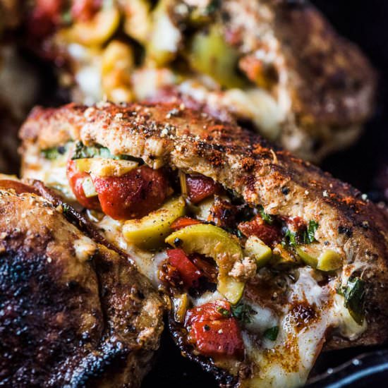 Spanish Stuffed Pork Chops