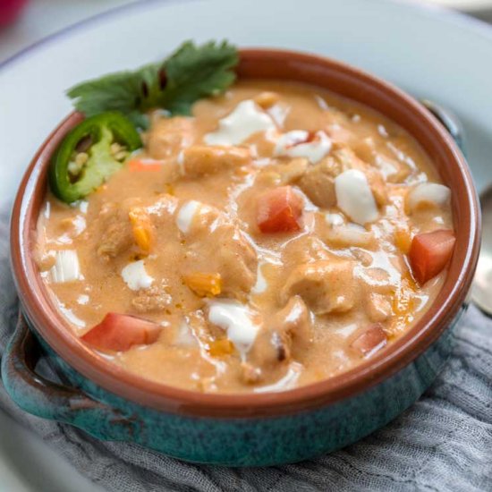 Green Chile Chicken Enchilada Soup