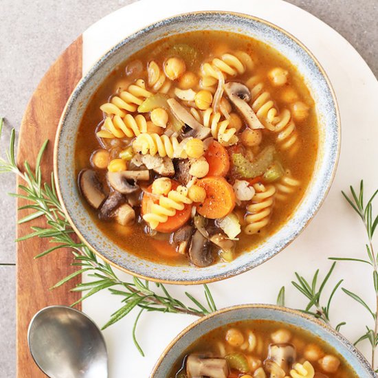 Chickpea Vegetable Noodle Soup