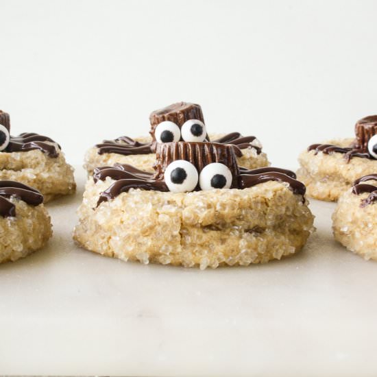 Peanut Butter Spider Cookies