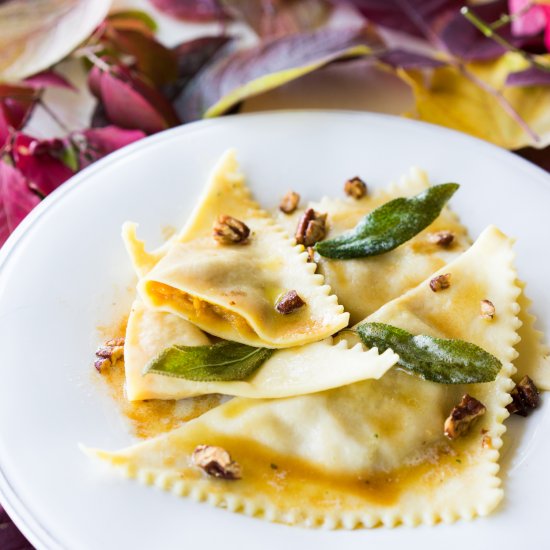 Delicata Ravioli with Brown Butter