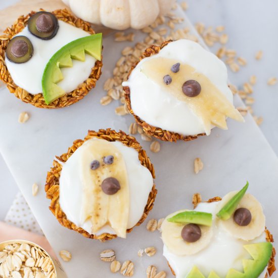 Spooky Yogurt Granola Cups