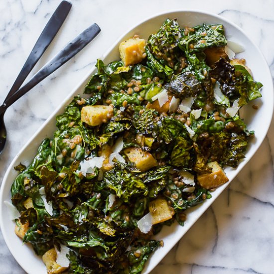 Lacinato Kale & Wheat Berry Caesar