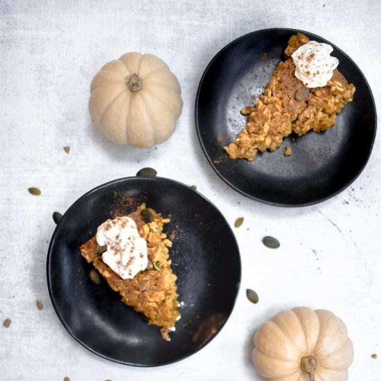 Pumpkin Pie Baked Oatmeal