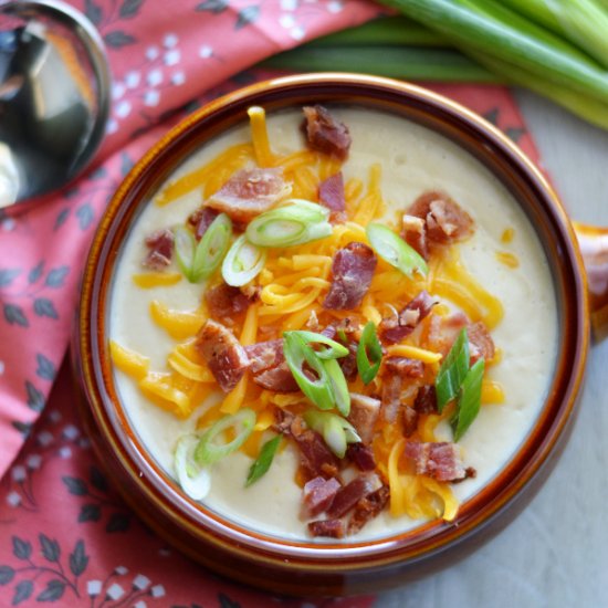 Low Carb Loaded Baked “Potato” Soup