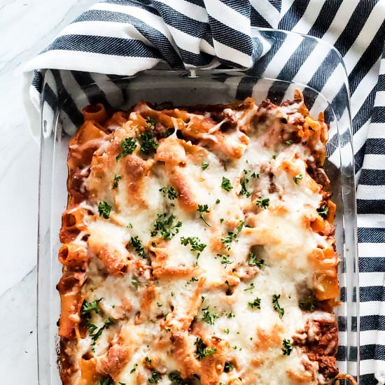 Classic Baked Mostaccioli