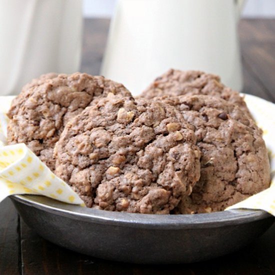 Chocolate Banana Oatmeal Cookies