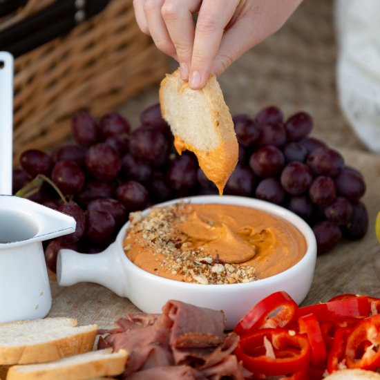 Red Pepper Hummus & Pinenut Dukkah