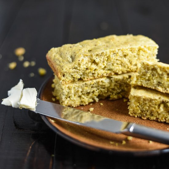 Vegan Cornbread with Green Chilis