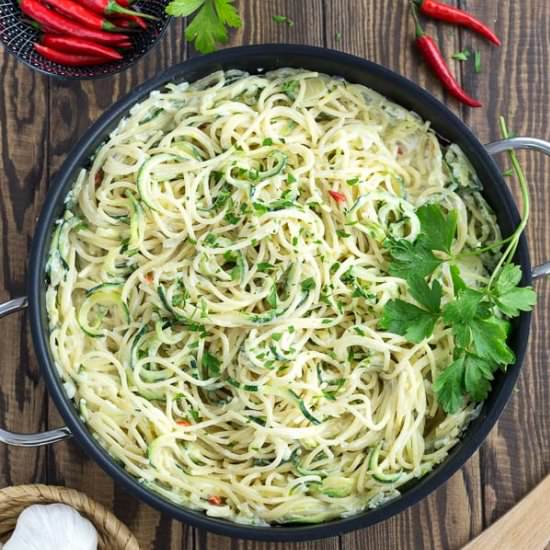 Creamy Zucchini Noodles