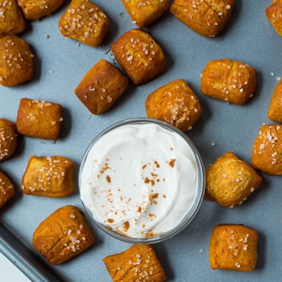 Sweet Potato Soft Pretzel Bites