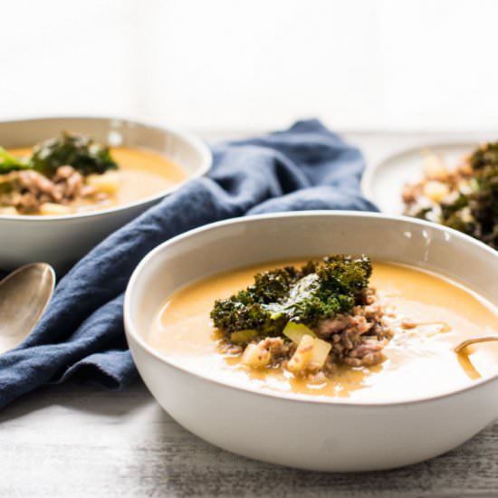 Sausage Apple Butternut Squash Soup