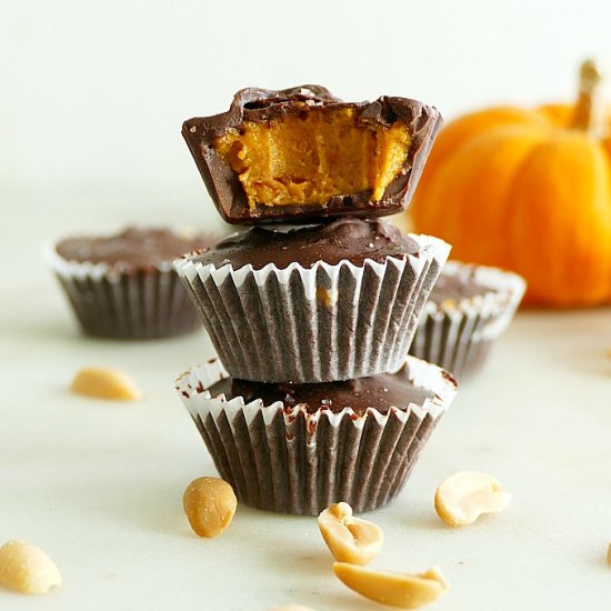 Pumpkin PB Chocolate Cups