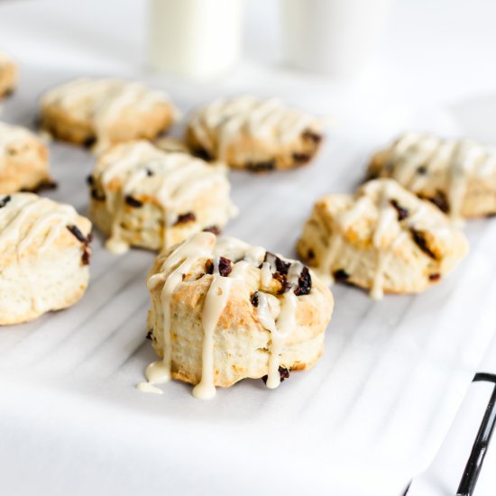 Cranberry Orange Scones with Glaze