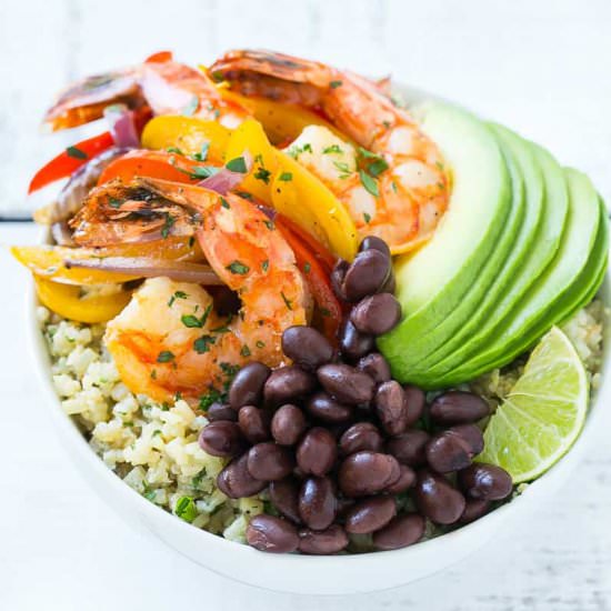 Easy Shrimp Fajita Bowls