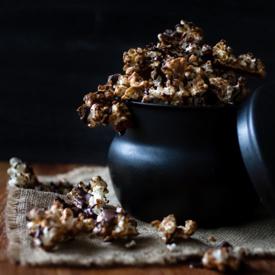 Salted Nut Caramel Choc Popcorn