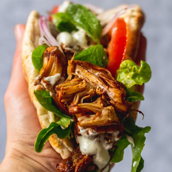 Pulled Jackfruit Gyros