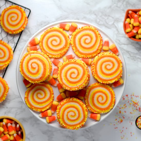 Candy Corn Swirl Cookies