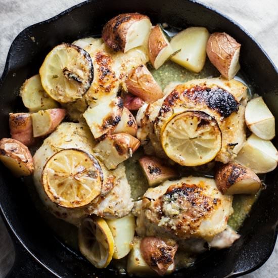 Lemon Roasted Chicken Thighs