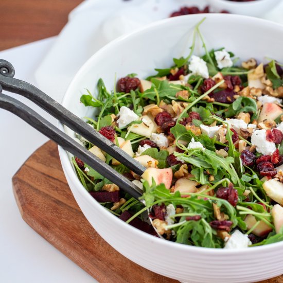 Beet and Goat Cheese Arugula Salad