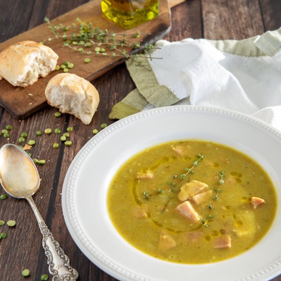 Quick, Easy Split Pea and Ham Soup