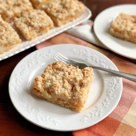 Peach Cobbler Bars