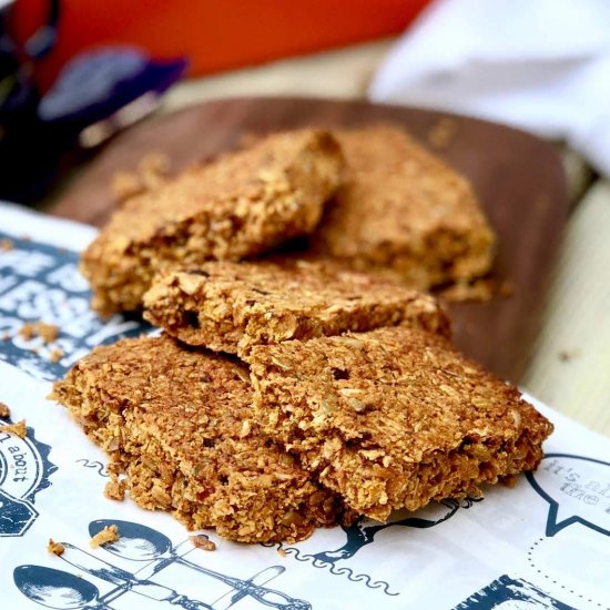 Flapjack with honey and Pomegranate