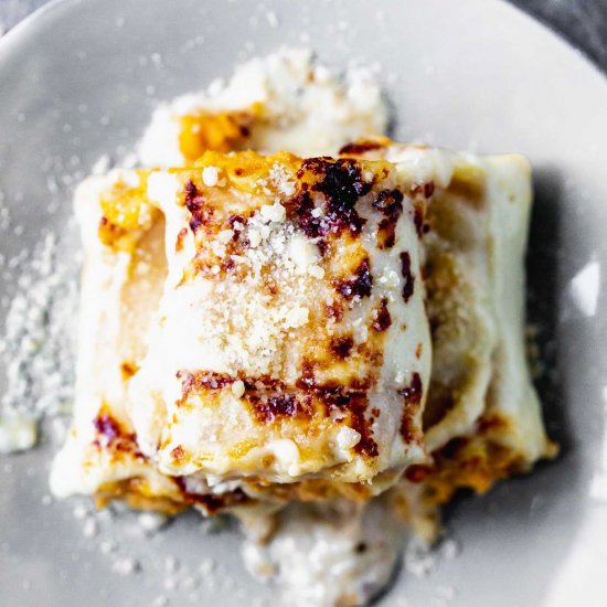 Butternut Squash Lasagna Rolls