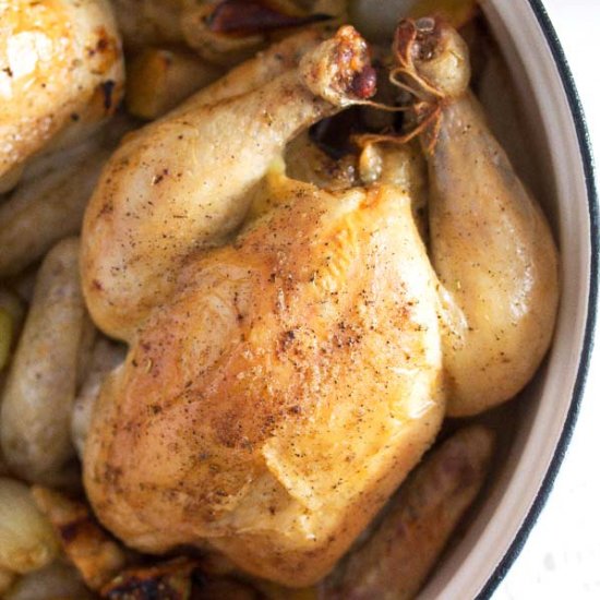 Roasted Whole Chicken with Apples