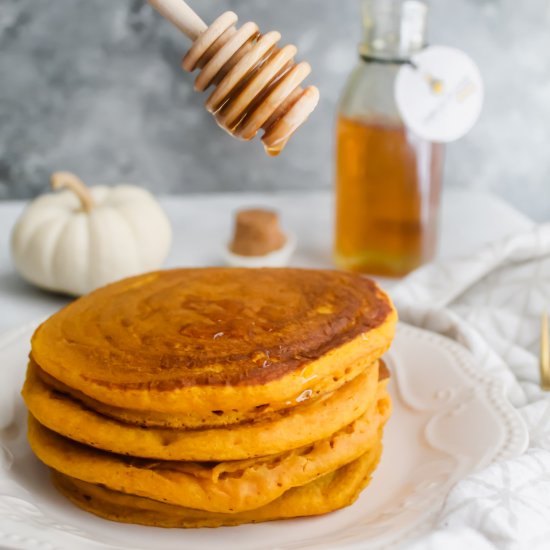 Honey Maple Pumpkin Pancakes